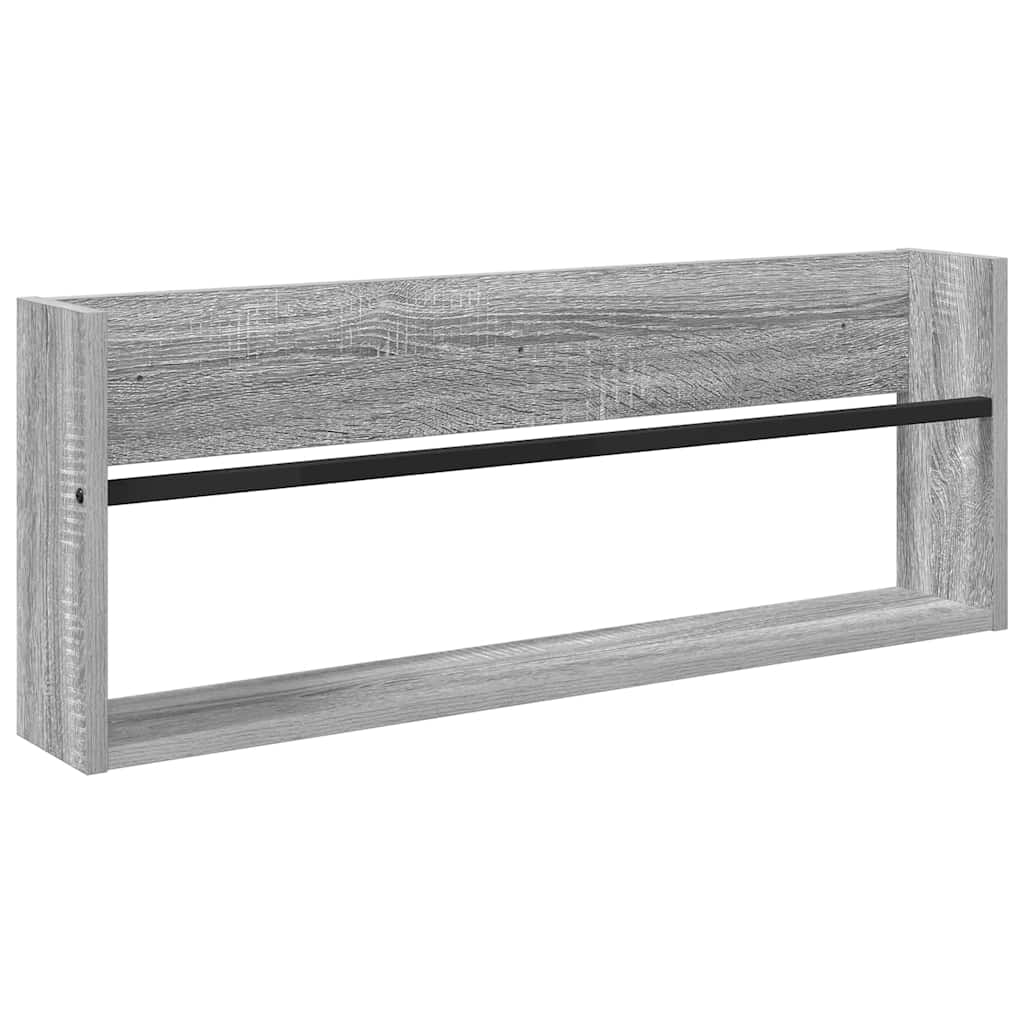 Magazine Rack Grey Sonoma 80 x 12 x 30 cm Engineered Wood