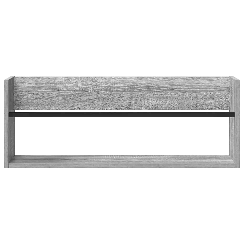 Magazine Rack Grey Sonoma 80 x 12 x 30 cm Engineered Wood