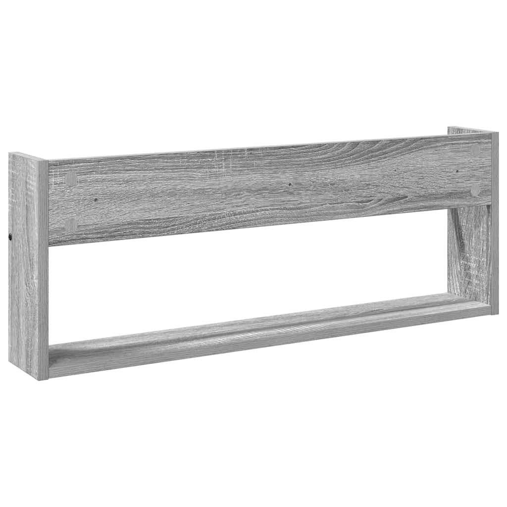 Magazine Rack 2 pcs Grey Sonoma 80 x 12 x 30 cm Engineered Wood