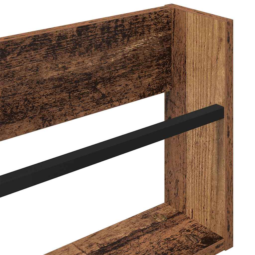 Magazine Rack 2 pcs Old Wood 80 x 12 x 30 cm Engineered Wood