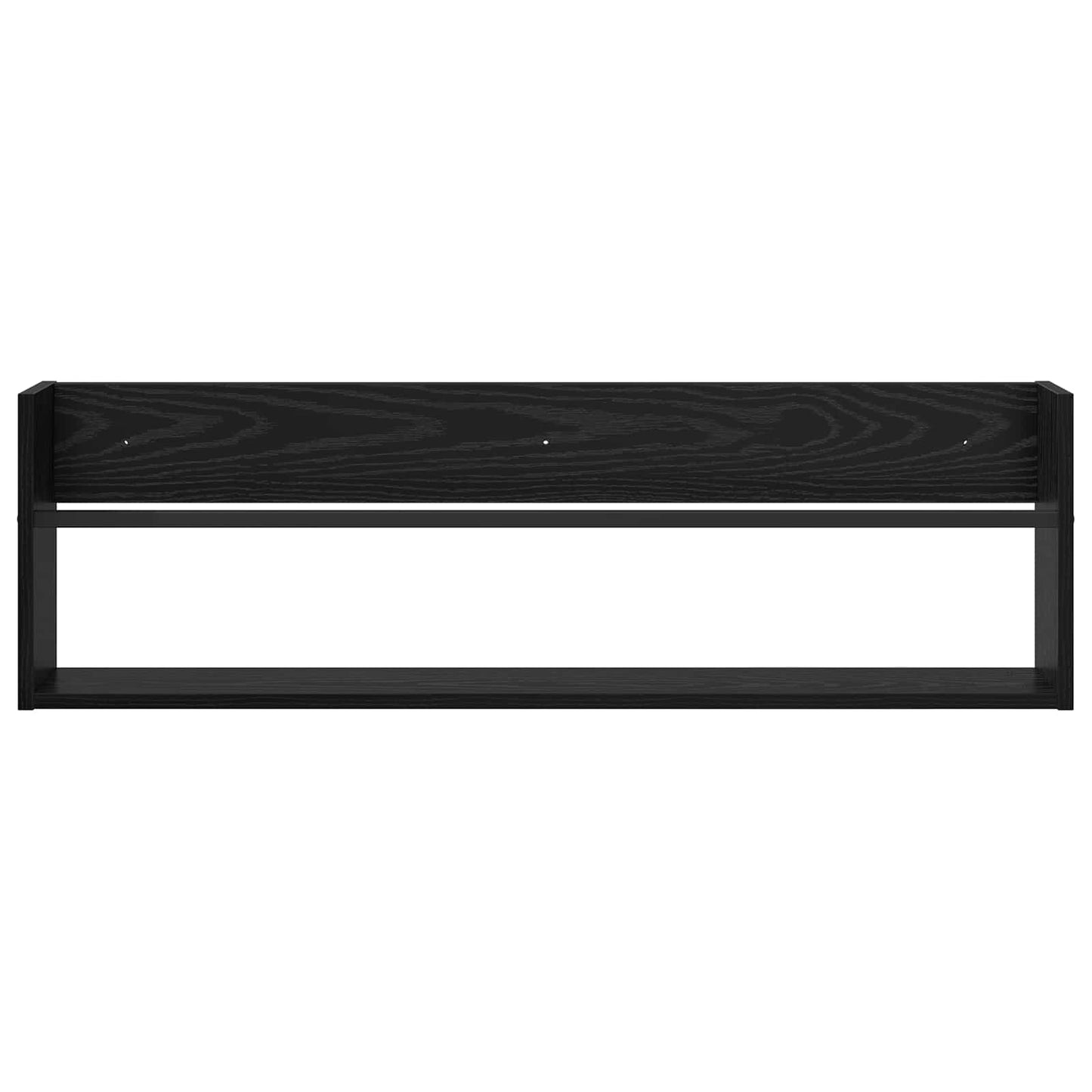 Magazine Rack Black Oak 100 x 12 x 30 cm Engineered Wood