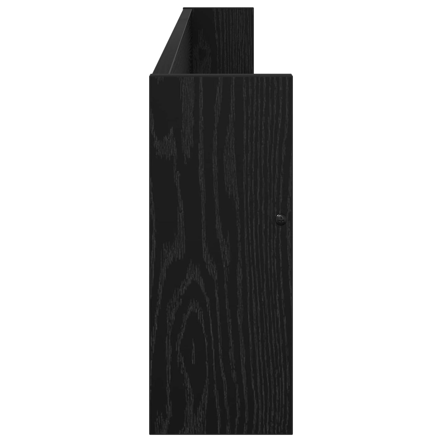 Magazine Rack Black Oak 100 x 12 x 30 cm Engineered Wood