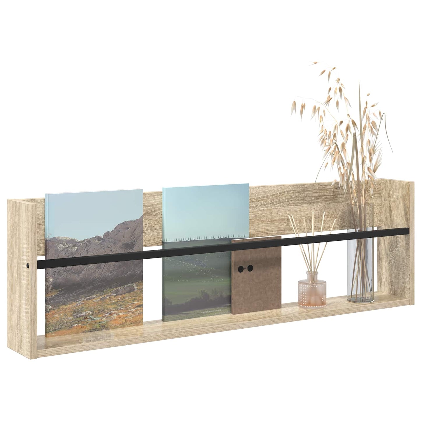 Magazine Rack Sonoma Oak 100 x 12 x 30 cm Engineered Wood