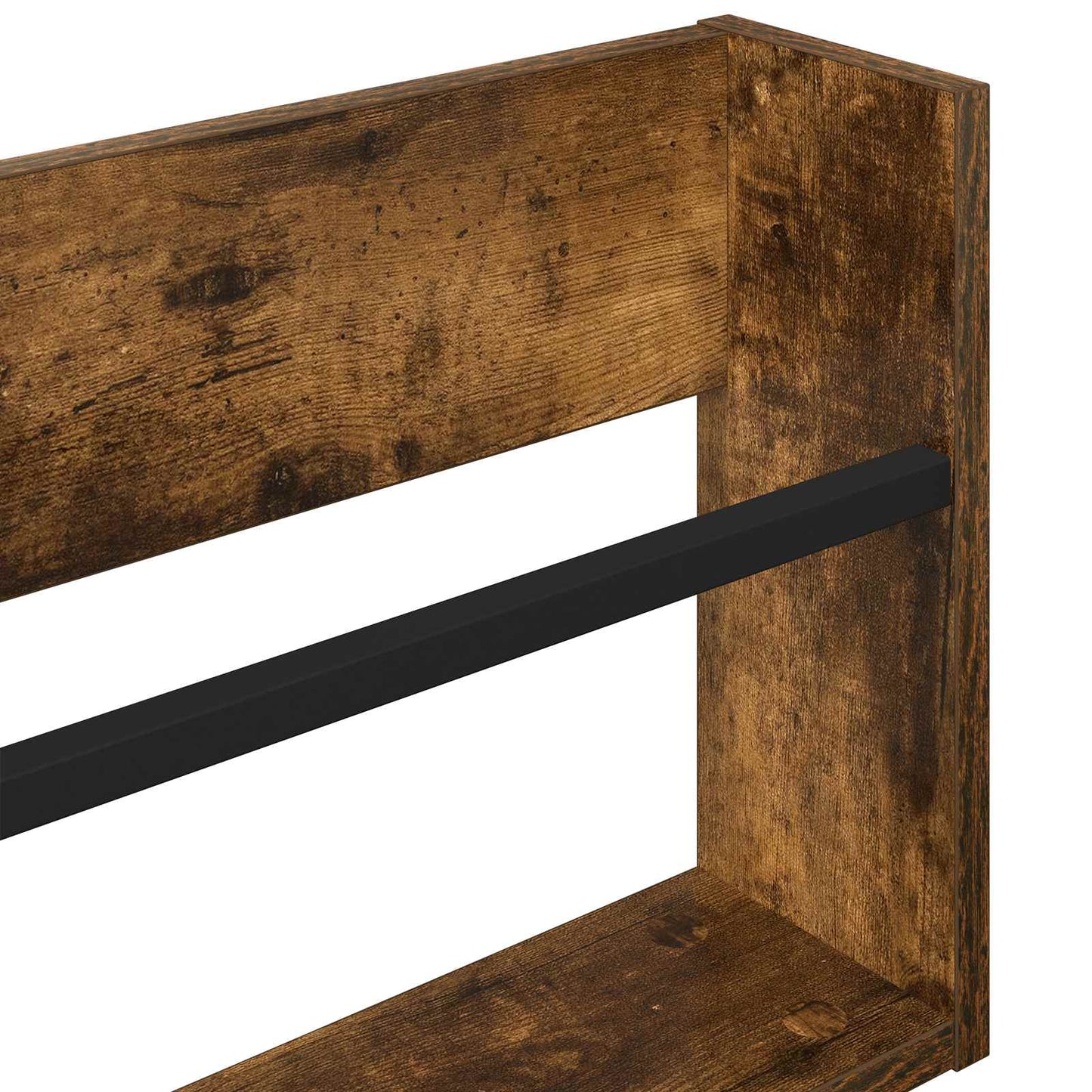 Magazine Rack Smoked Oak 100 x 12 x 30 cm Engineered Wood