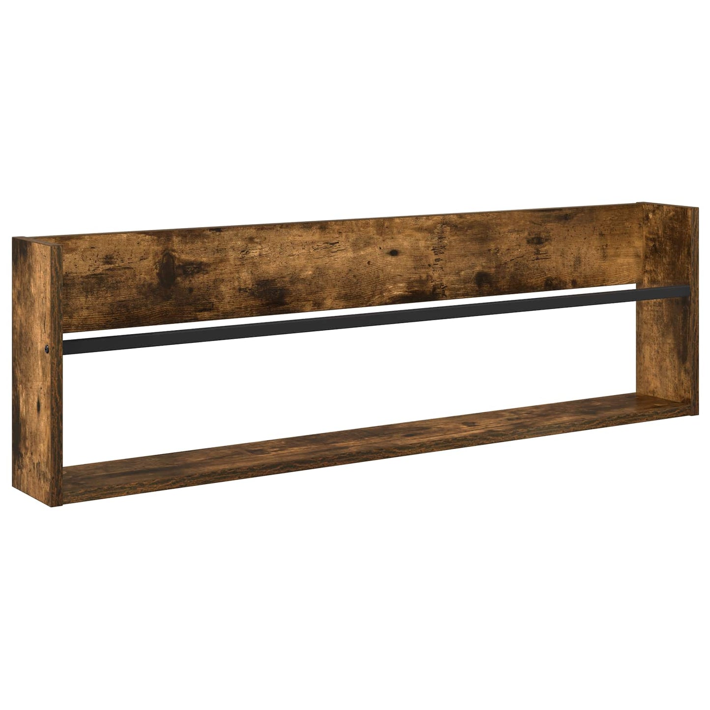 Magazine Rack Smoked Oak 100 x 12 x 30 cm Engineered Wood