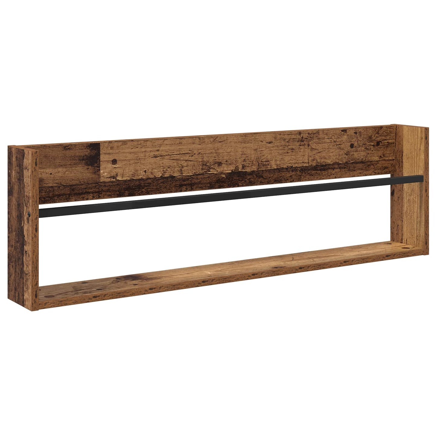 Magazine Rack Old Wood 100 x 12 x 30 cm Engineered Wood