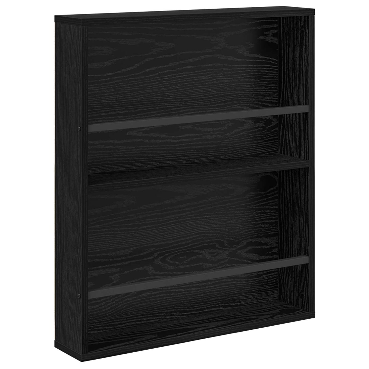 Magazine Rack Black Oak 60 x 12 x 70 cm Engineered Wood
