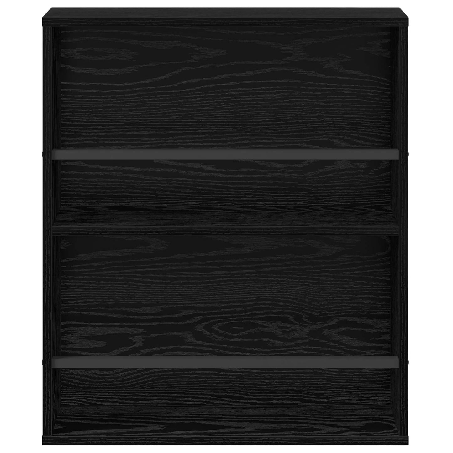 Magazine Rack 2 pcs Black Oak 60 x 12 x 70 cm Engineered Wood