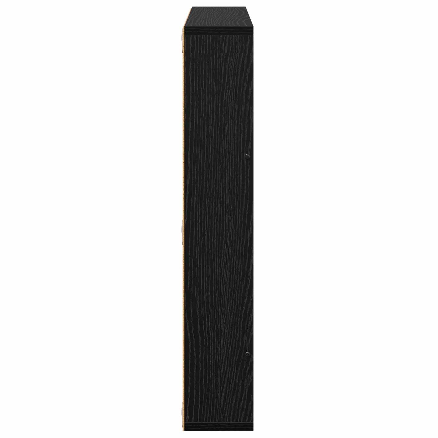 Magazine Rack 2 pcs Black Oak 60 x 12 x 70 cm Engineered Wood