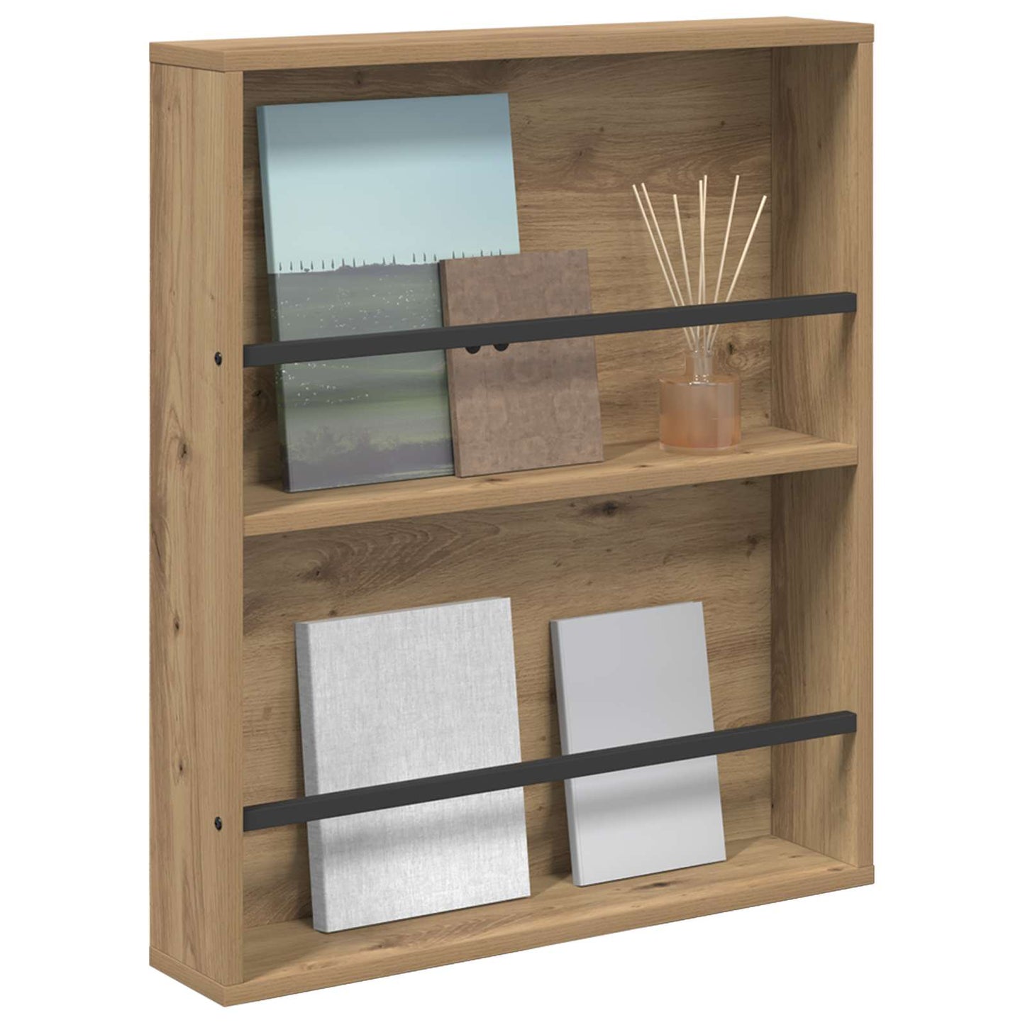 Magazine Rack Artisan Oak 60 x 12 x 70 cm Engineered Wood