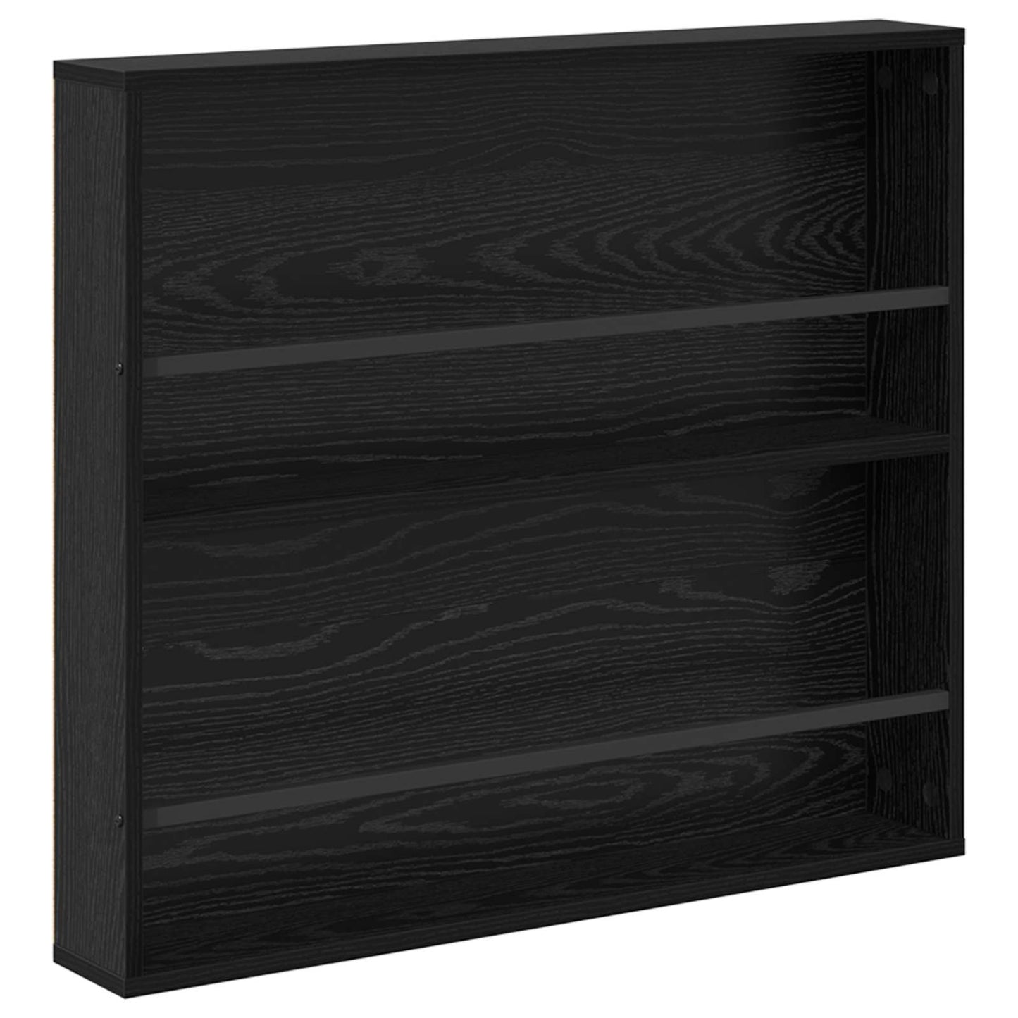 Magazine Rack Black Oak 80 x 12 x 70 cm Engineered Wood
