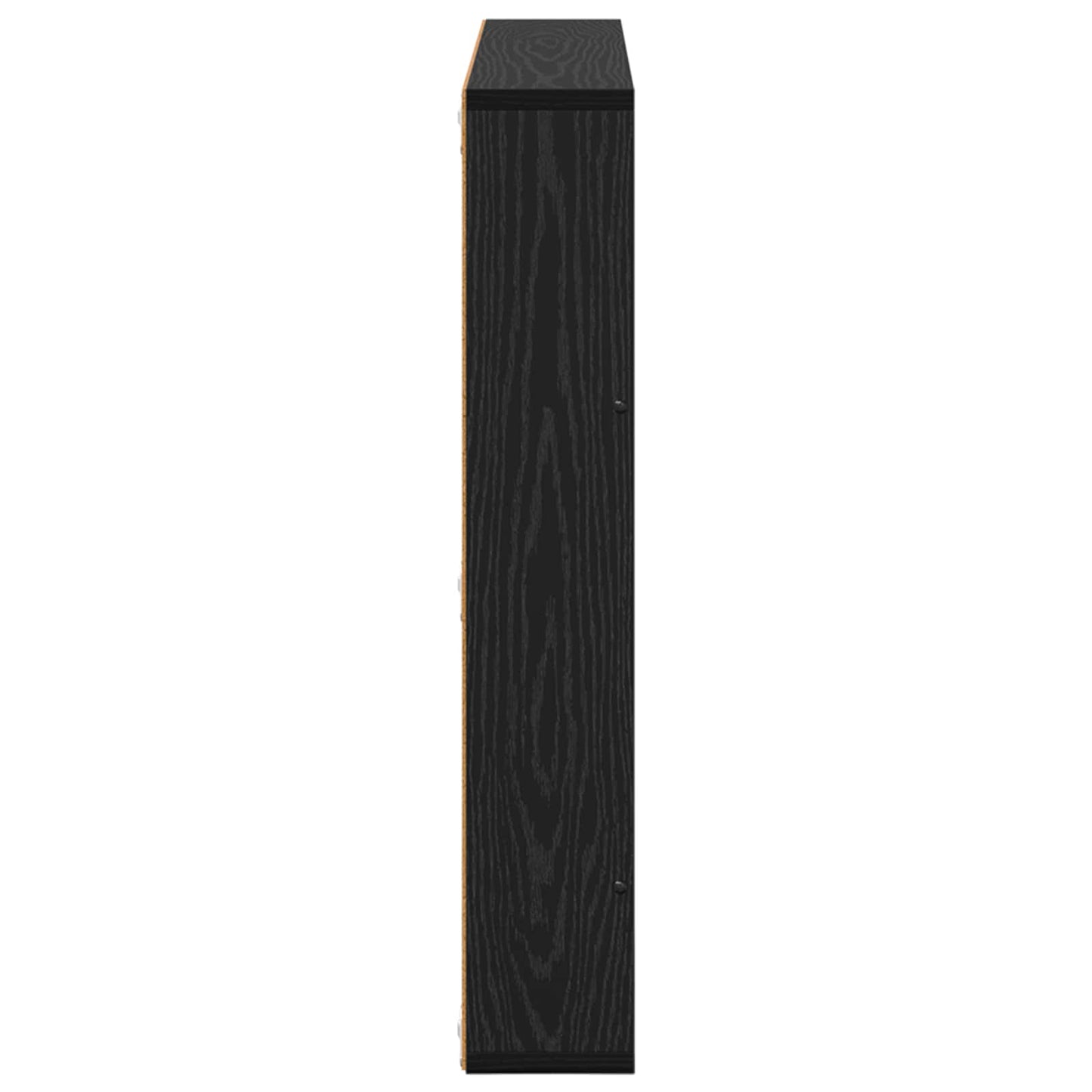 Magazine Rack Black Oak 80 x 12 x 70 cm Engineered Wood