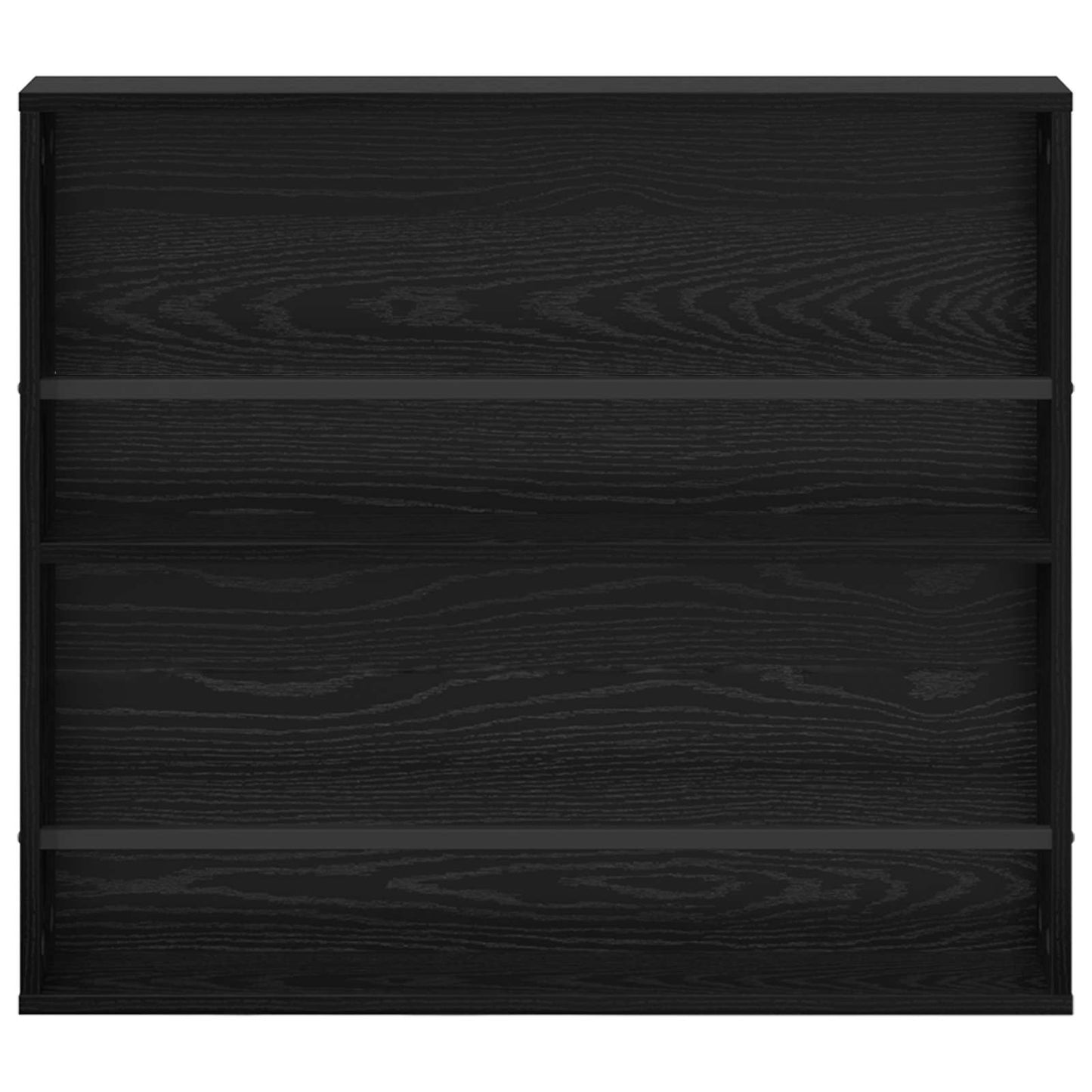 Magazine Rack 2 pcs Black Oak 80 x 12 x 70 cm Engineered Wood