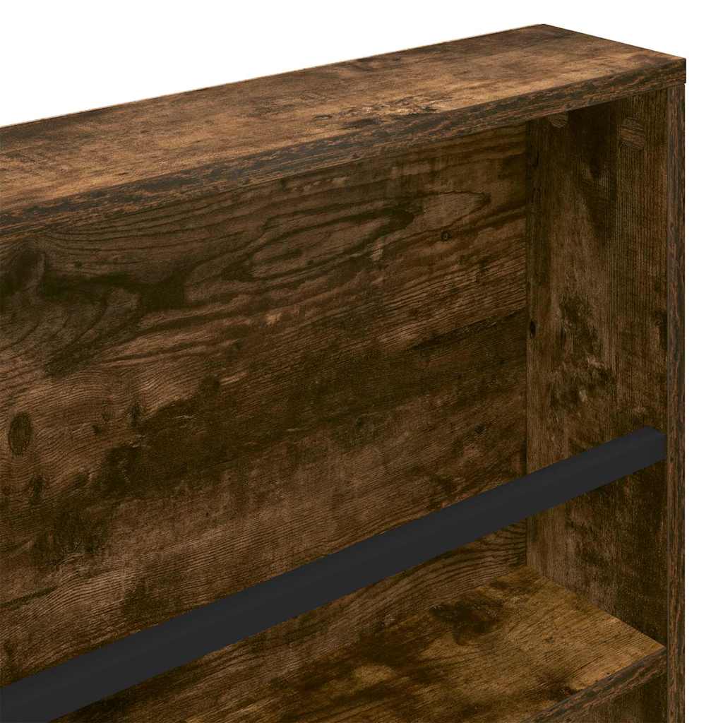 Magazine Rack 2 pcs Smoked Oak 80 x 12 x 70 cm Engineered Wood