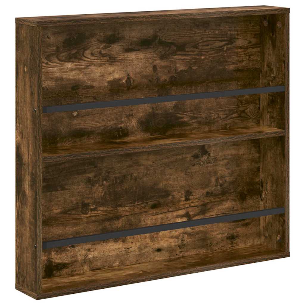Magazine Rack 2 pcs Smoked Oak 80 x 12 x 70 cm Engineered Wood