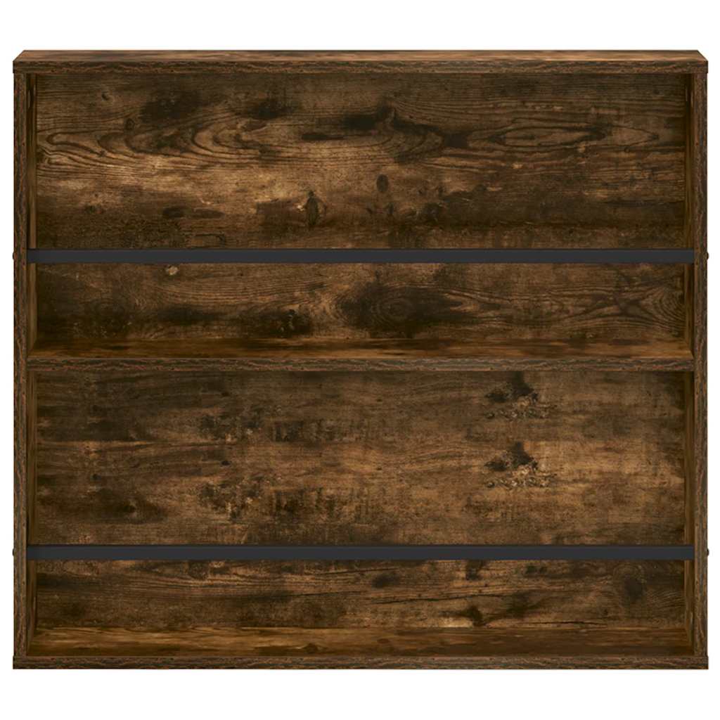 Magazine Rack 2 pcs Smoked Oak 80 x 12 x 70 cm Engineered Wood