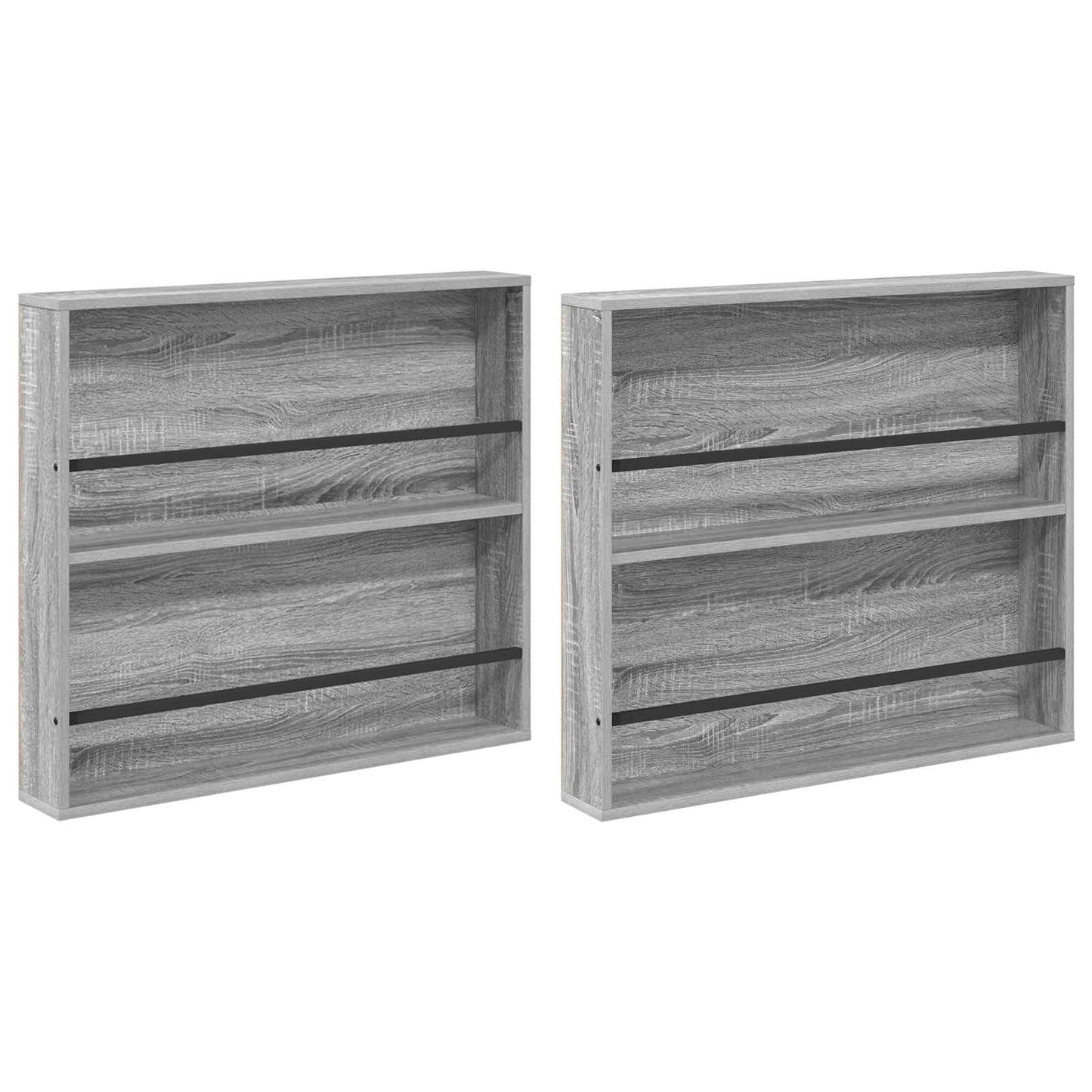 Magazine Rack 2 pcs Grey Sonoma 80 x 12 x 70 cm Engineered Wood