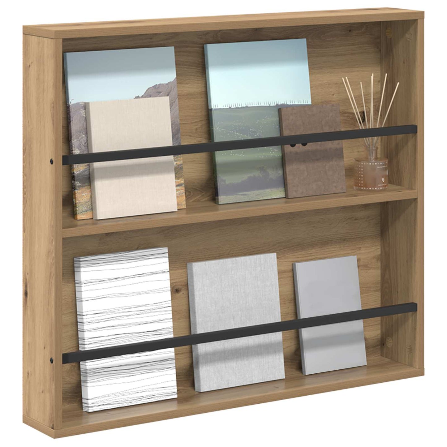 Magazine Rack Artisan Oak 80 x 12 x 70 cm Engineered Wood