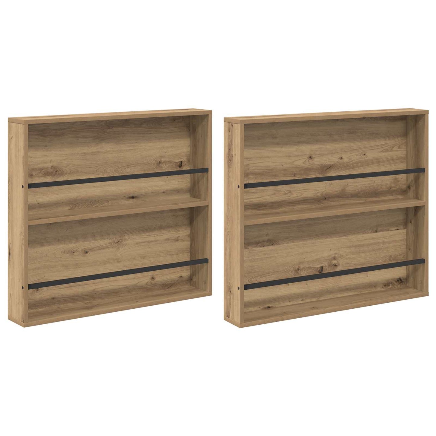 Magazine Rack 2 pcs Artisan Oak 80 x 12 x 70 cm Engineered Wood