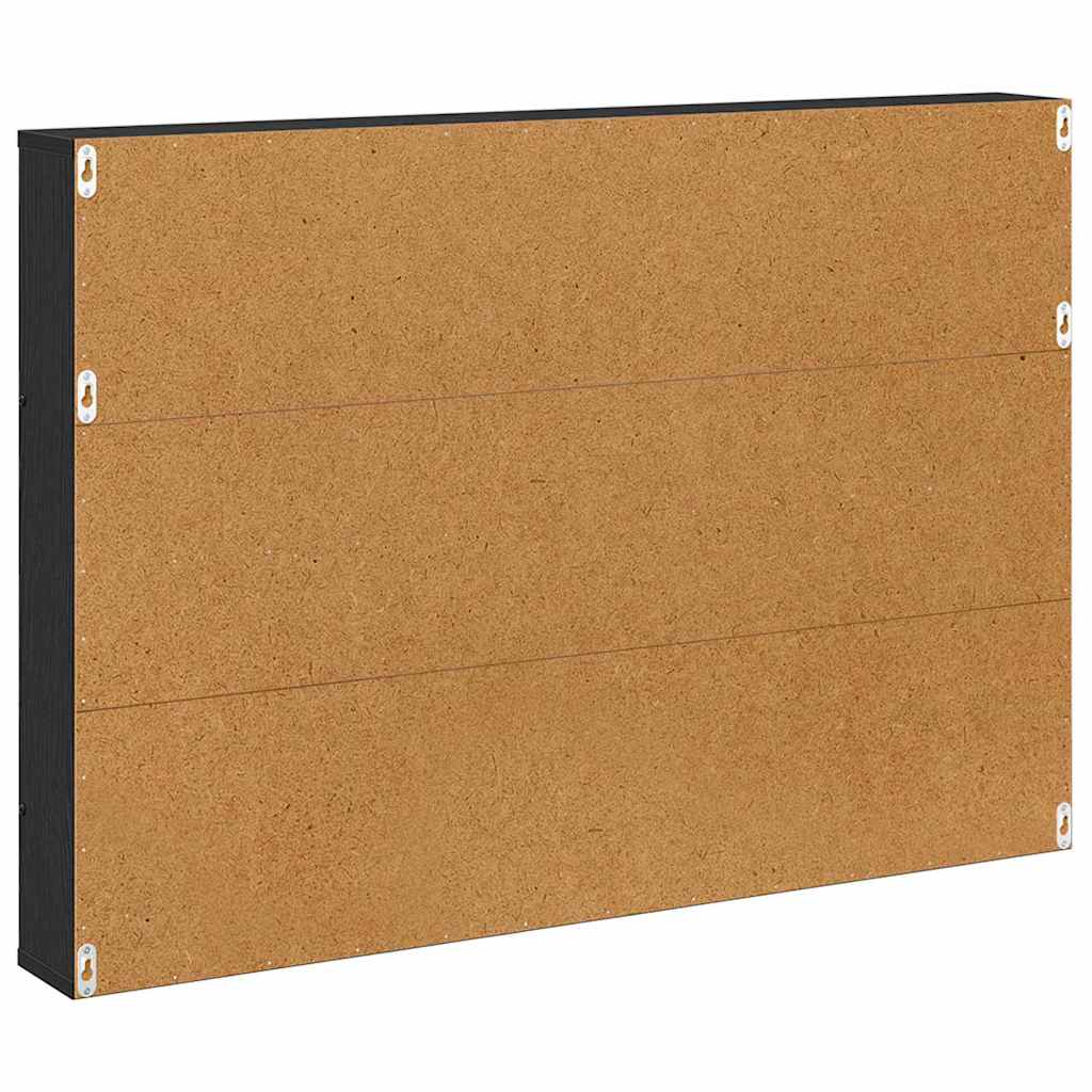 Magazine Rack 2 pcs Black Oak 100 x 12 x 70 cm Engineered Wood