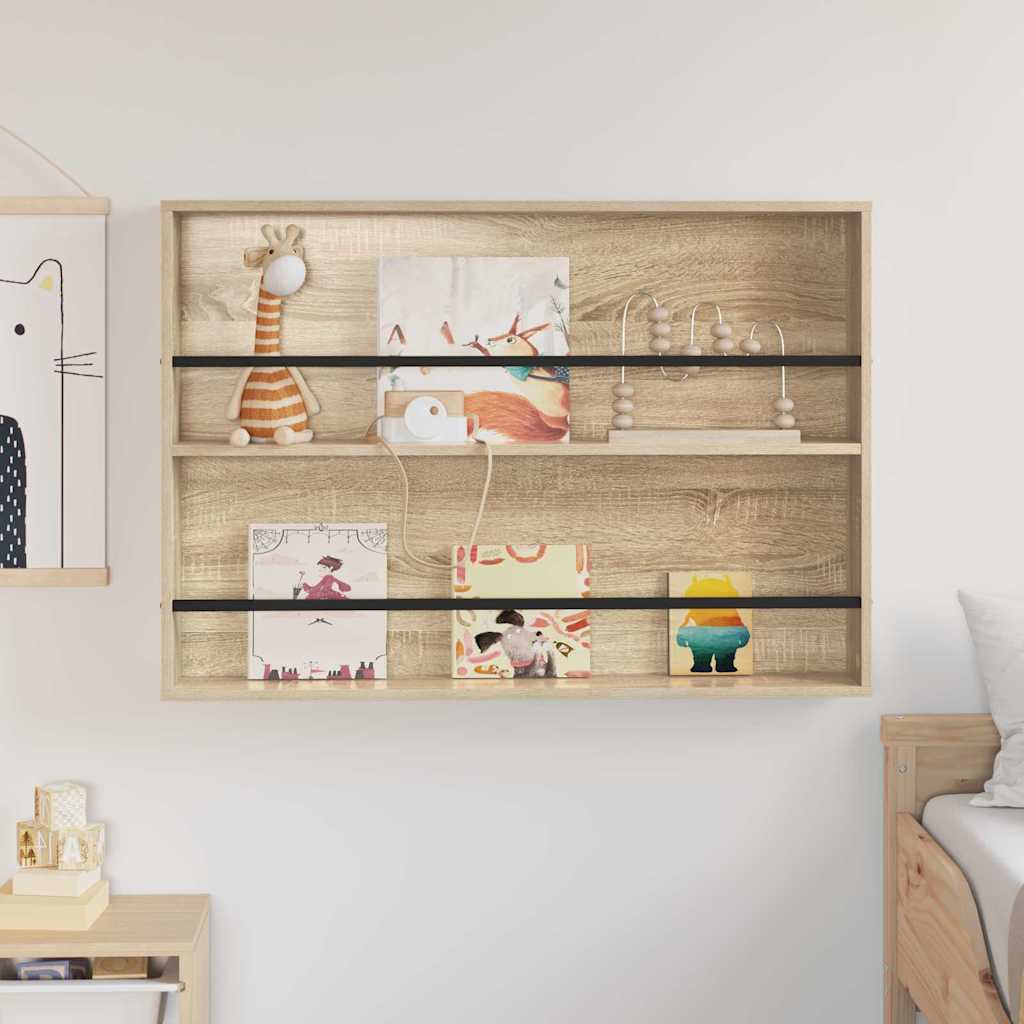 Magazine Rack Sonoma Oak 100 x 12 x 70 cm Engineered Wood