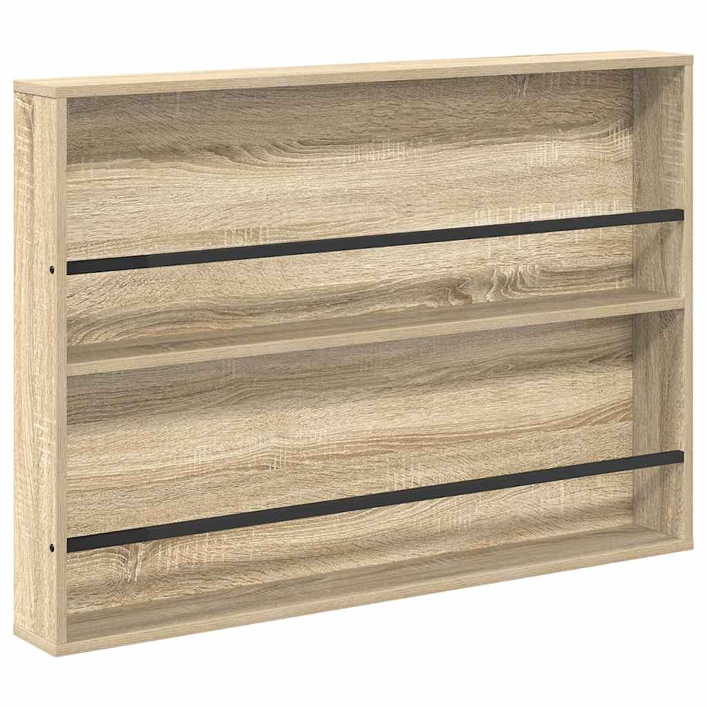 Magazine Rack 2 pcs Sonoma Oak 100 x 12 x 70 cm Engineered Wood