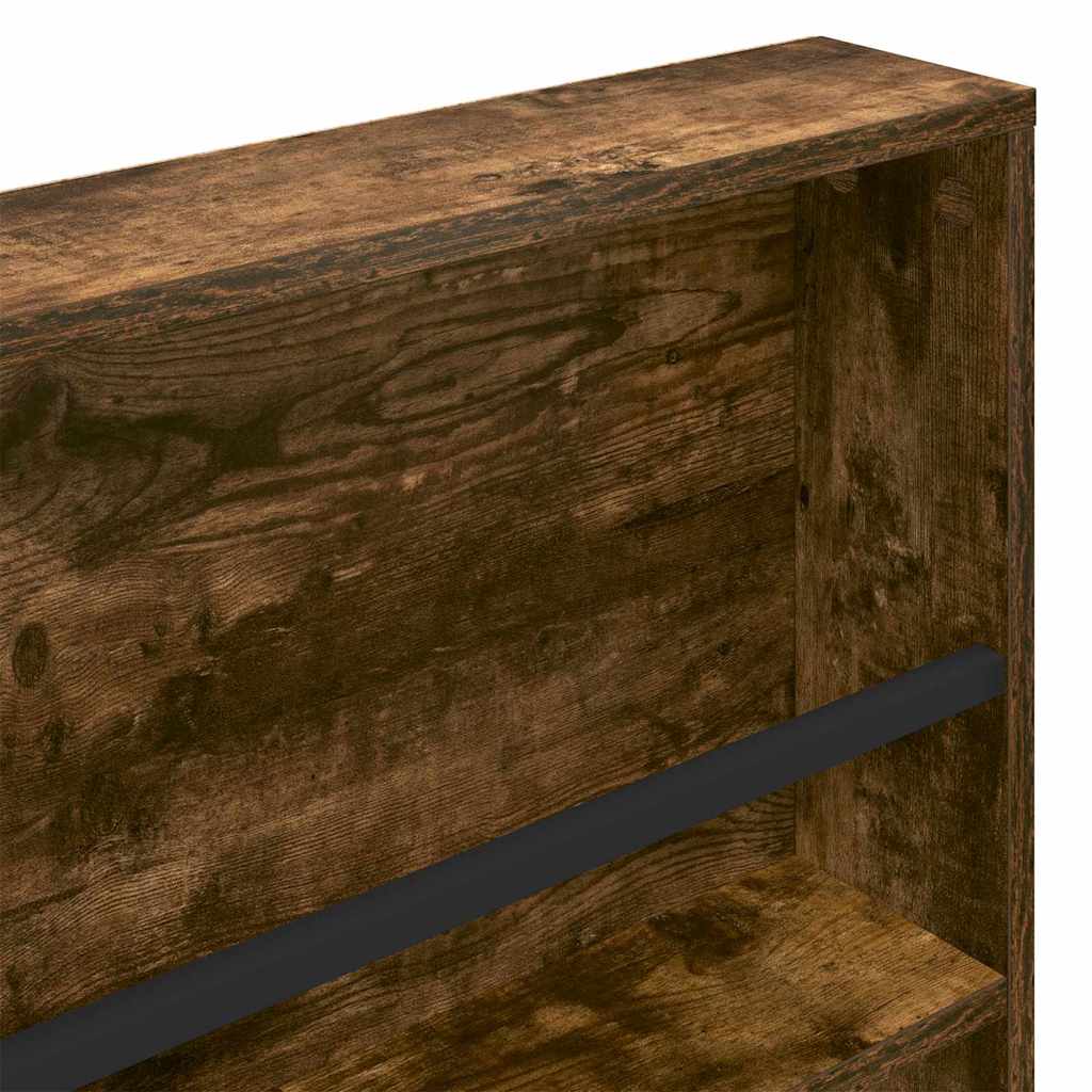 Magazine Rack Smoked Oak 100 x 12 x 70 cm Engineered Wood