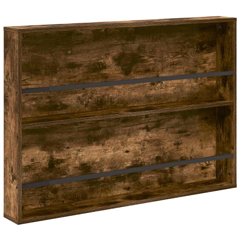 Magazine Rack Smoked Oak 100 x 12 x 70 cm Engineered Wood