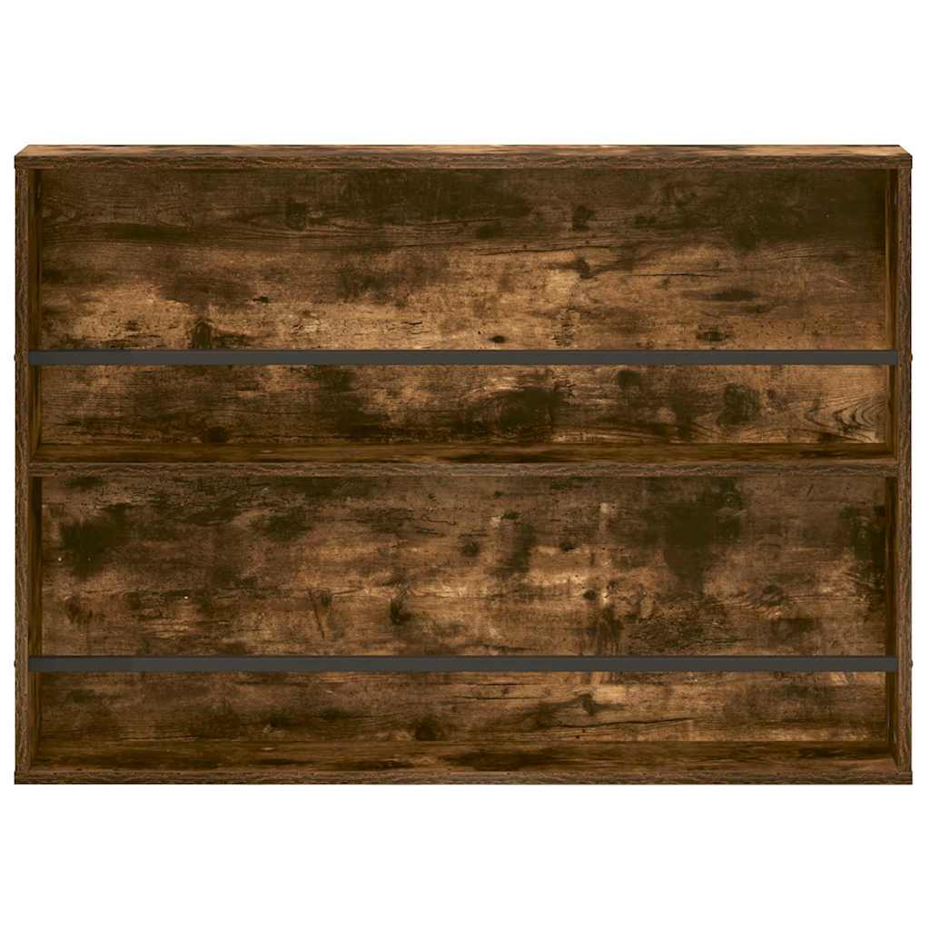 Magazine Rack 2 pcs Smoked Oak 100 x 12 x 70 cm Engineered Wood