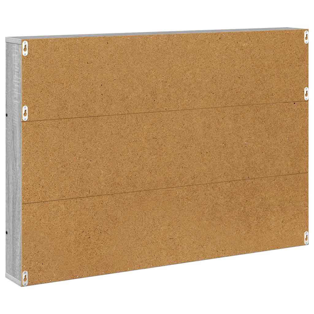 Magazine Rack with Shelf 2 pcs Grey Sonoma 100 x 12 x 70 cm