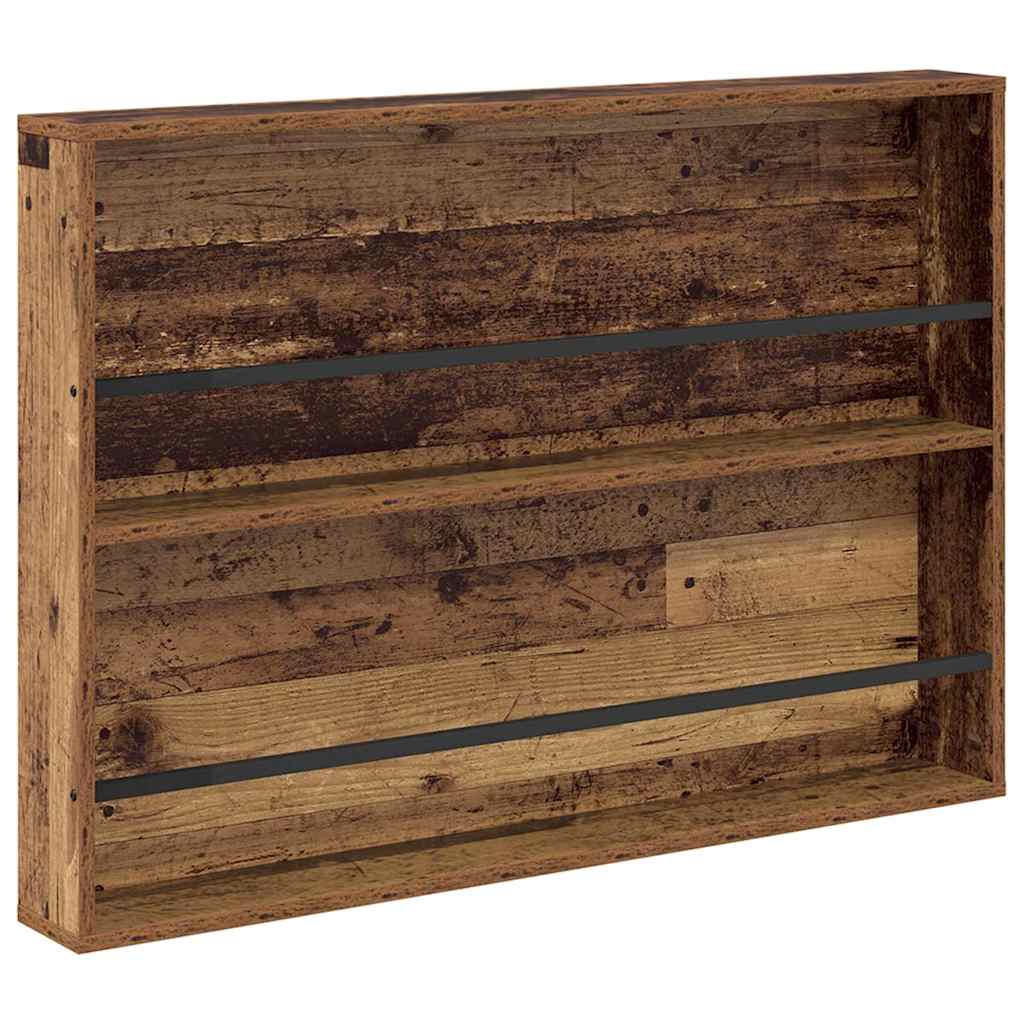 Magazine Rack 2 pcs Old Wood 100 x 12 x 70 cm Engineered Wood