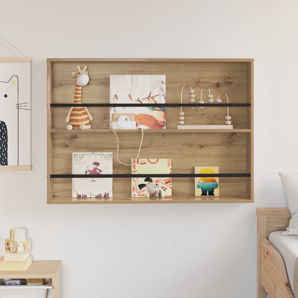 Magazine Rack Artisan Oak 100 x 12 x 70 cm Engineered Wood