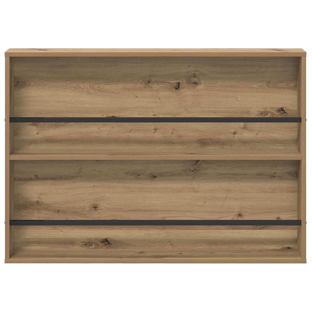 Magazine Rack with Shelf 2 pcs Artisan Oak 100 x 12 x 70 cm