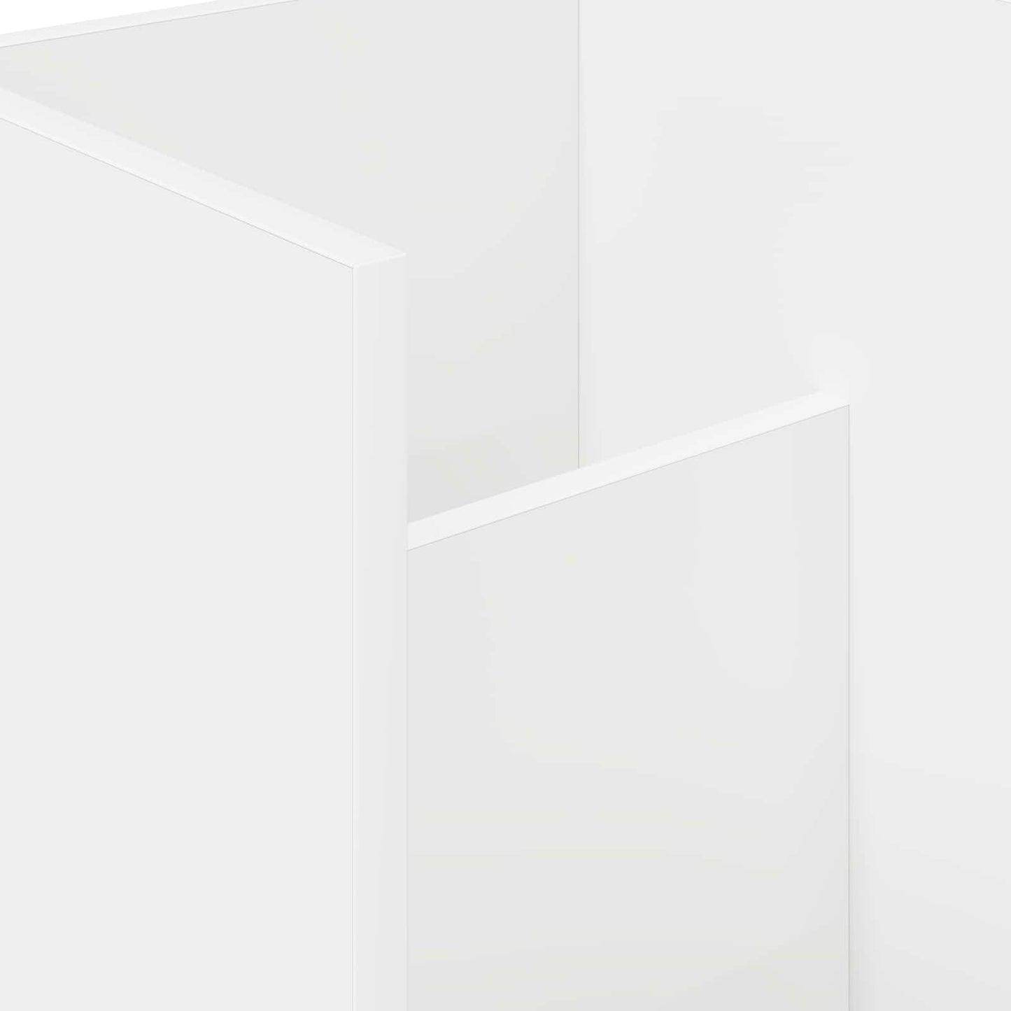 Magazine Rack with Shelf White 35 x 35 x 45 cm Engineered Wood