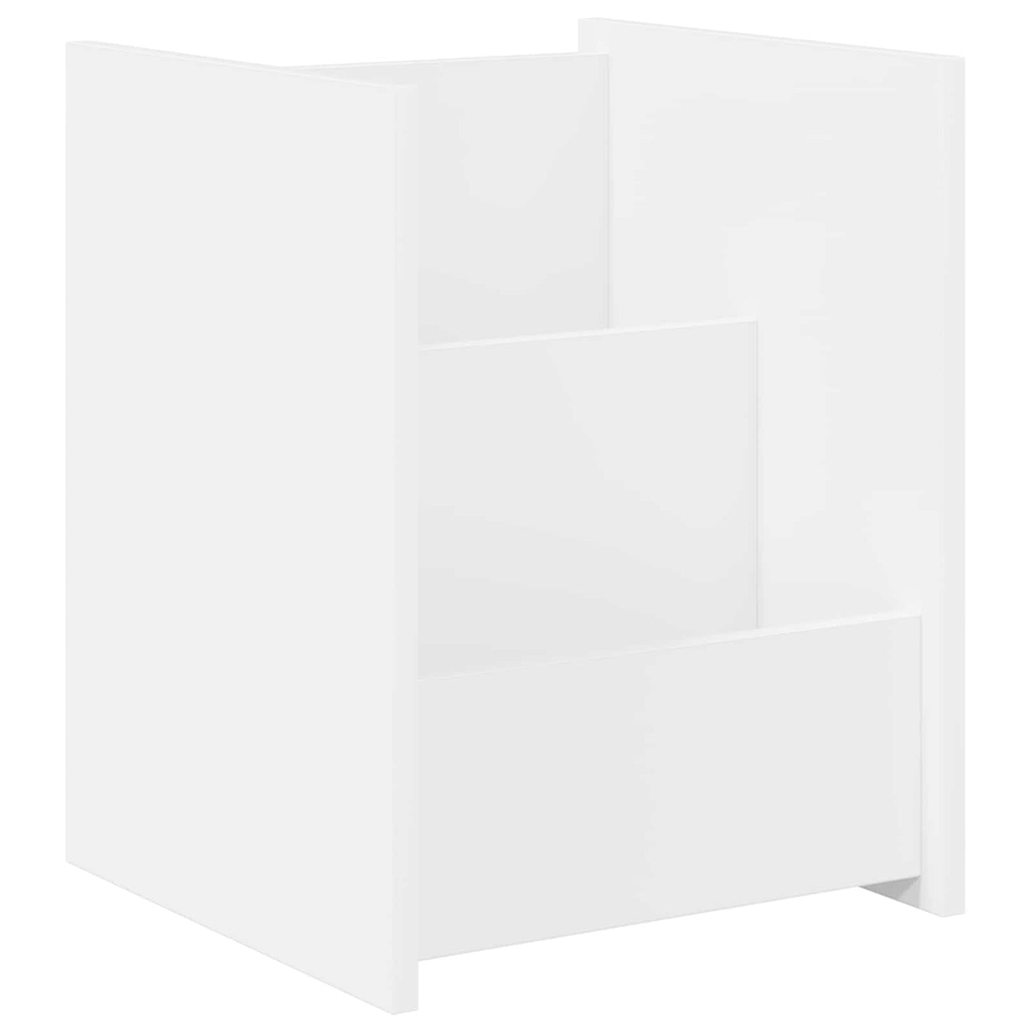 Magazine Rack with Shelf White 35 x 35 x 45 cm Engineered Wood