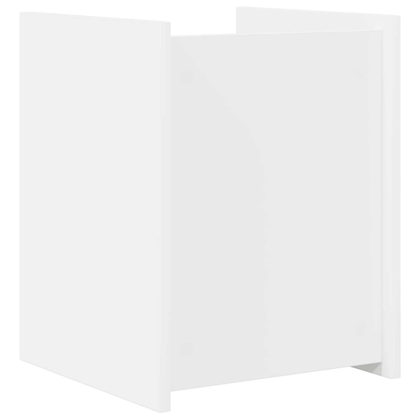 Magazine Rack with Shelf White 35 x 35 x 45 cm Engineered Wood