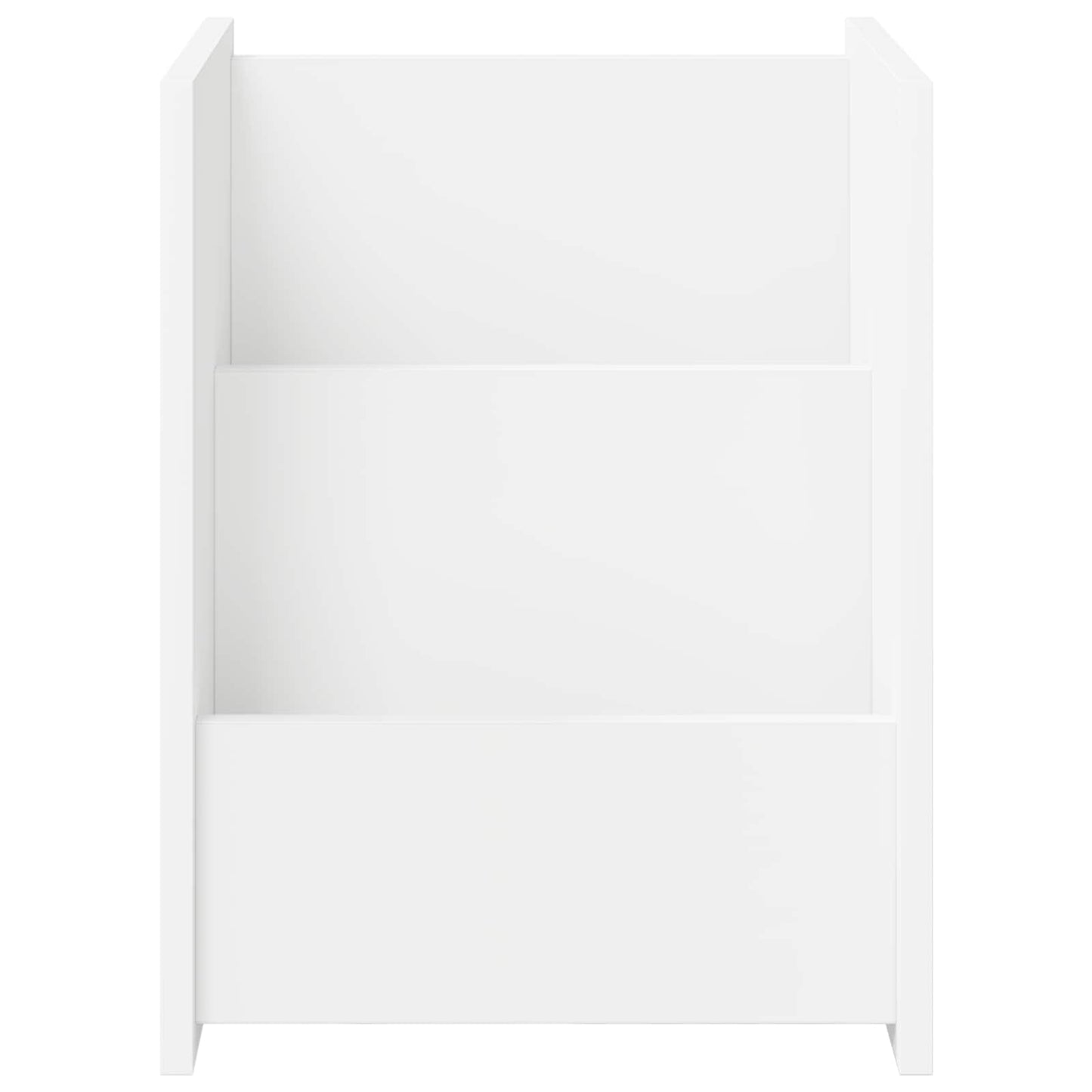 Magazine Rack with Shelf White 35 x 35 x 45 cm Engineered Wood