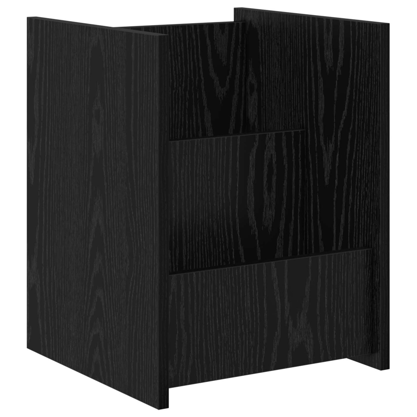 Magazine Rack Black Oak 35 x 35 x 45 cm Engineered Wood