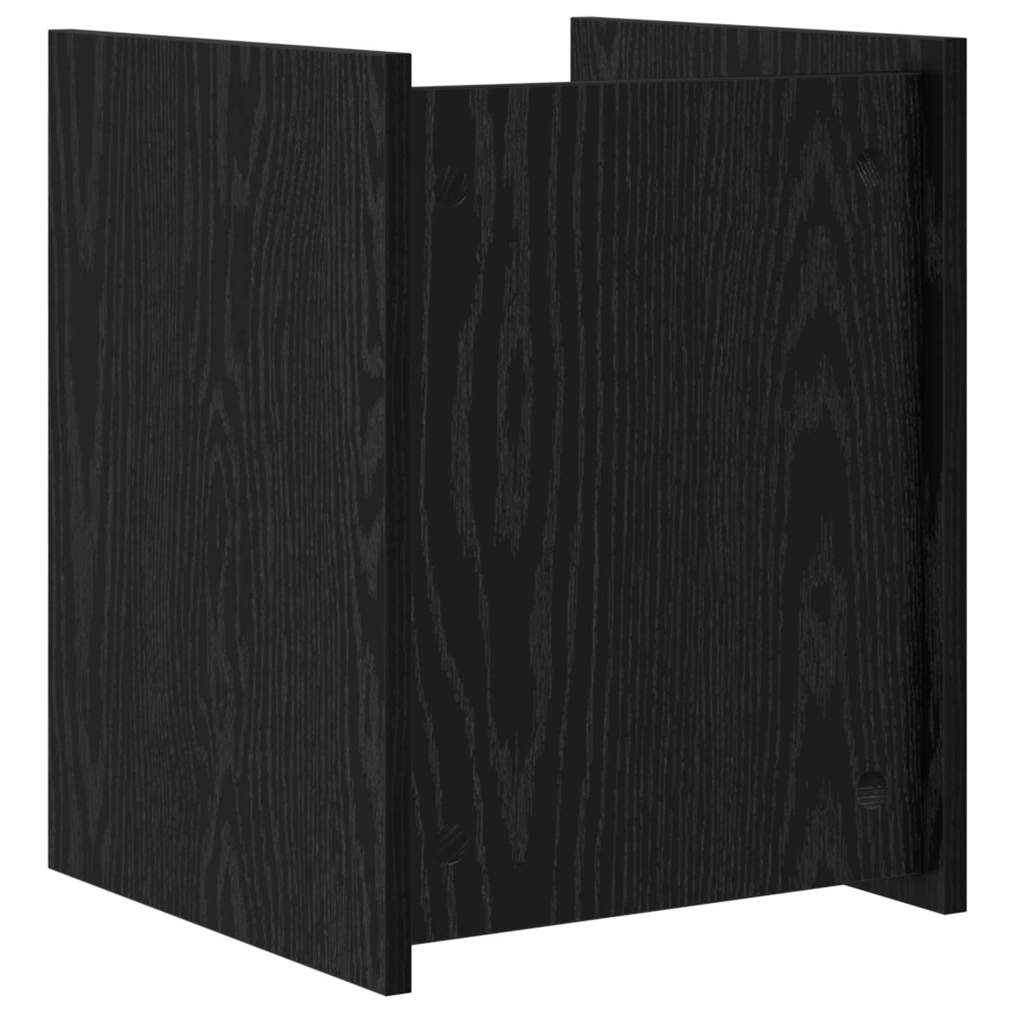 Magazine Rack Black Oak 35 x 35 x 45 cm Engineered Wood