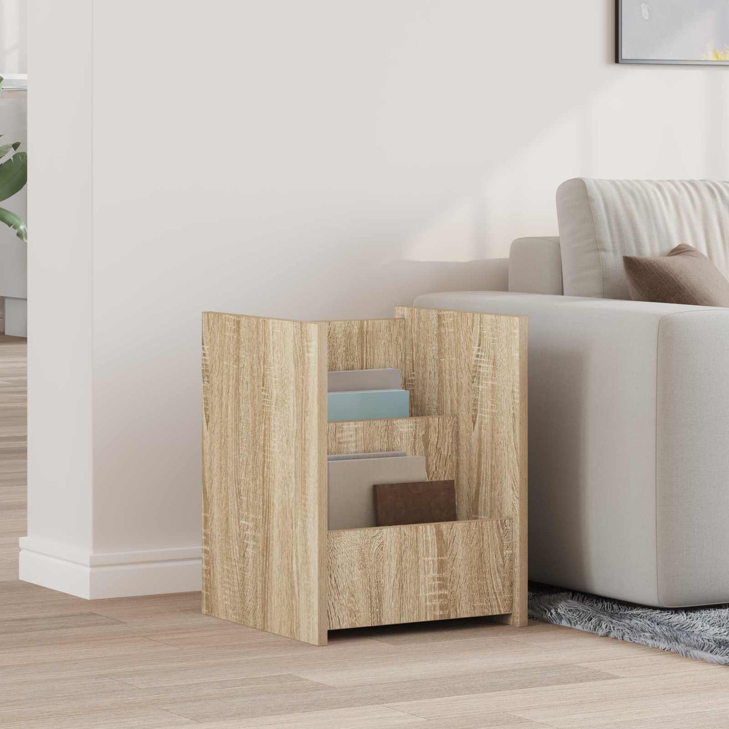 Magazine Rack Sonoma Oak 35 x 35 x 45 cm Engineered Wood