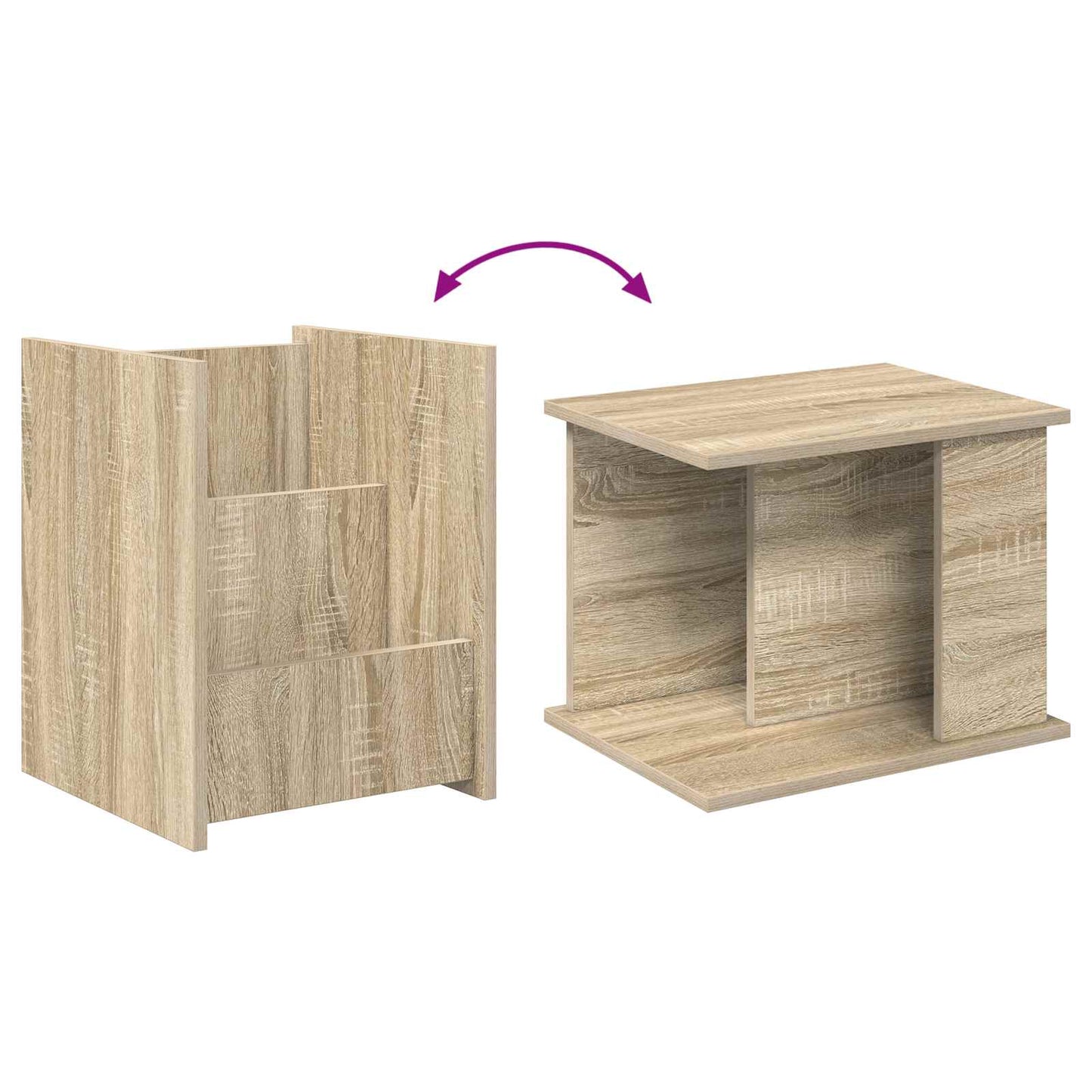 Magazine Rack Sonoma Oak 35 x 35 x 45 cm Engineered Wood