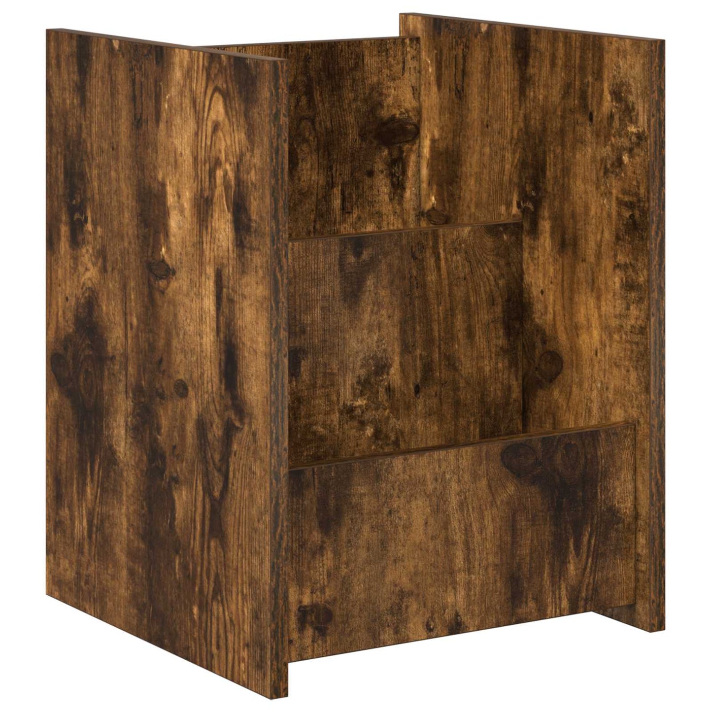 Magazine Rack Smoked Oak 35 x 35 x 45 cm Engineered Wood