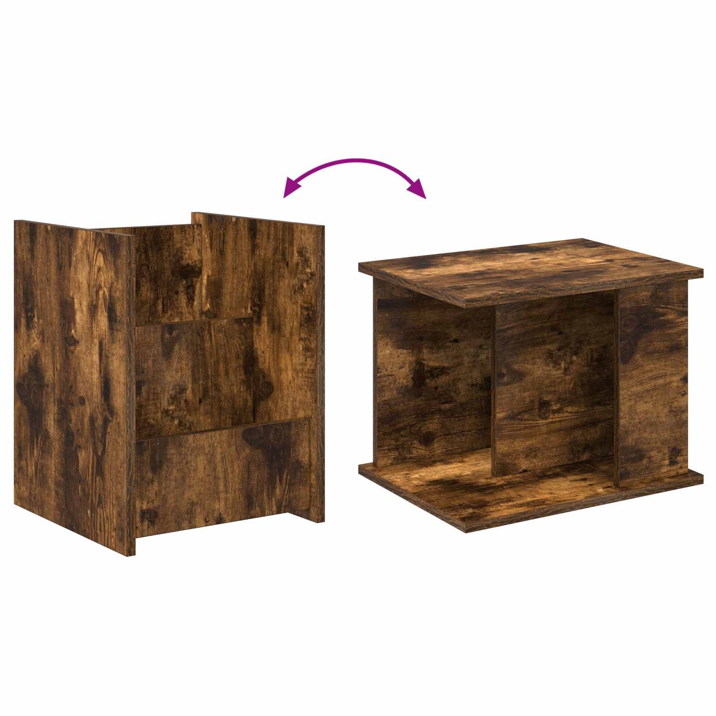 Magazine Rack Smoked Oak 35 x 35 x 45 cm Engineered Wood