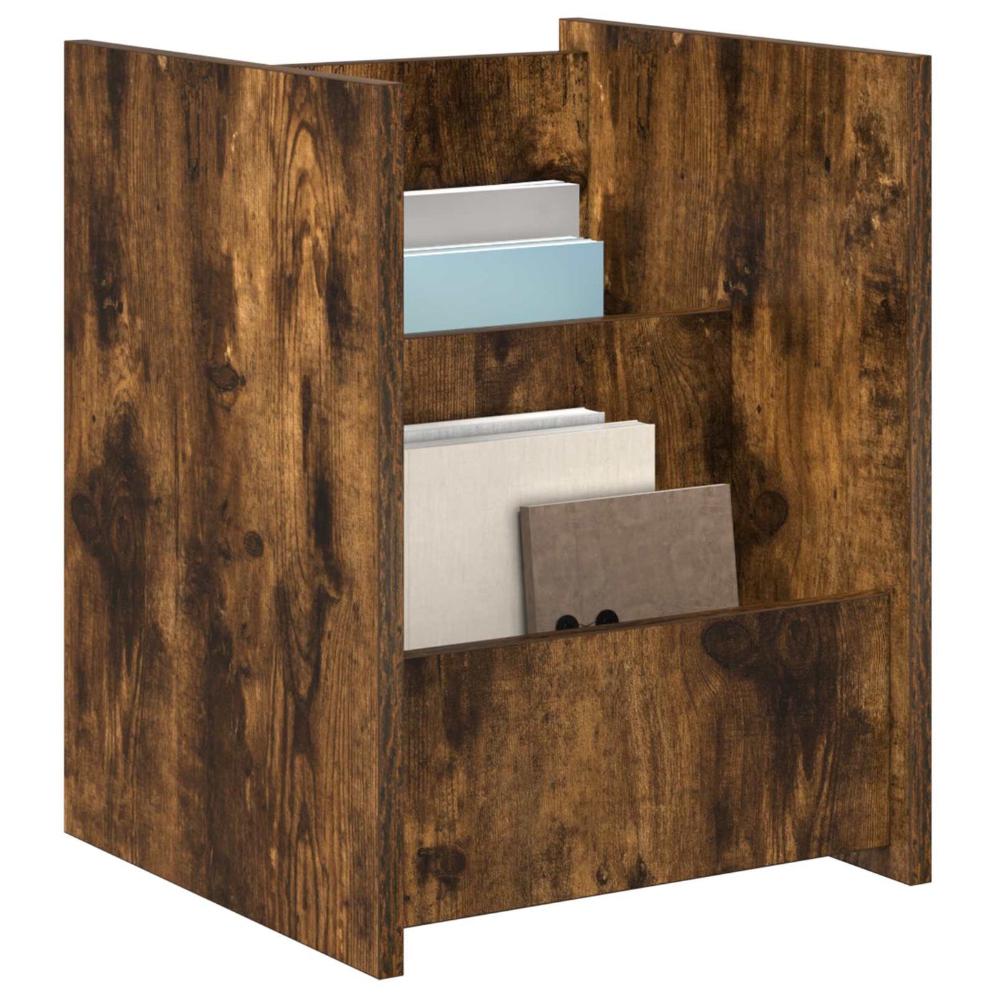 Magazine Rack Smoked Oak 35 x 35 x 45 cm Engineered Wood
