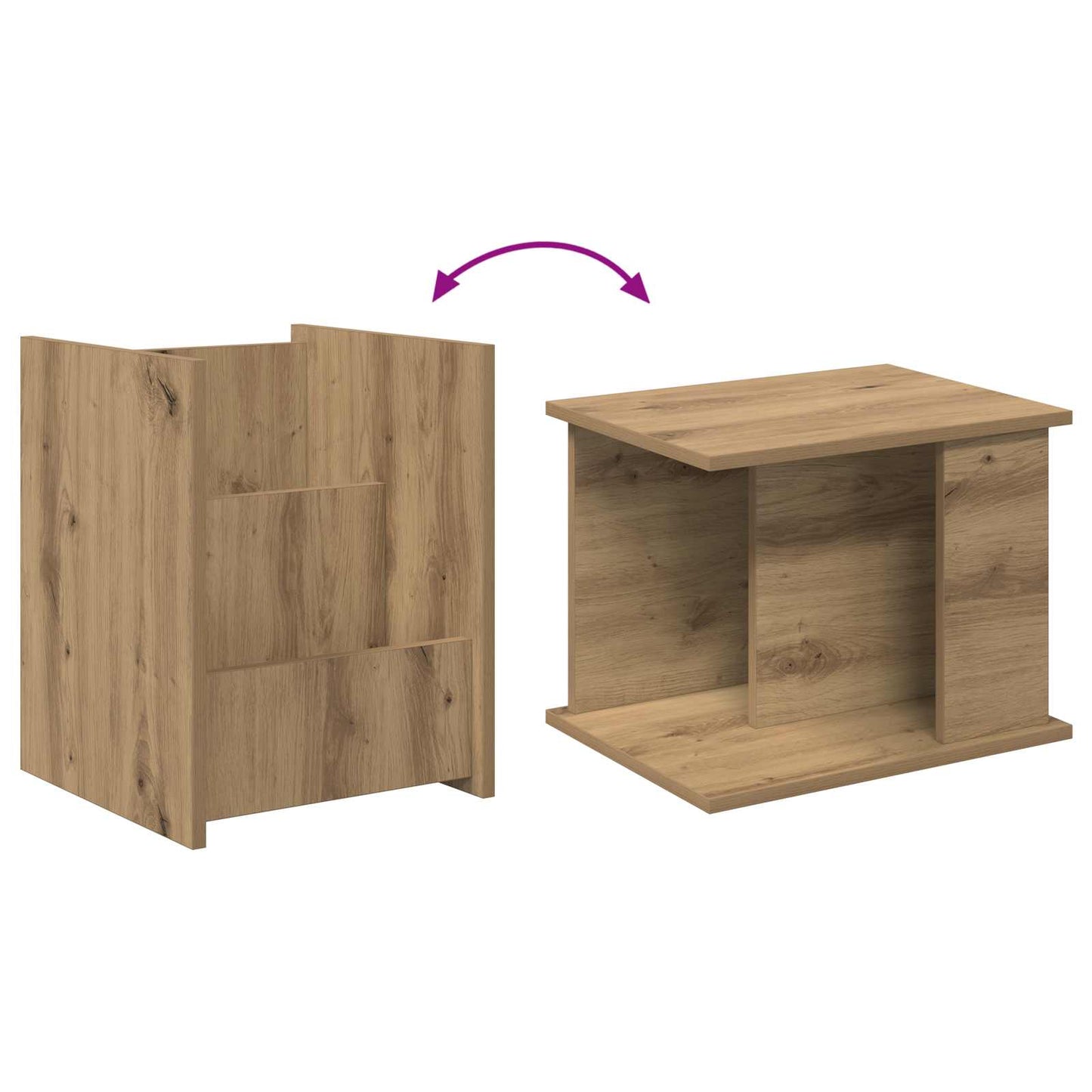 Magazine Rack Artisan Oak 35 x 35 x 45 cm Engineered Wood