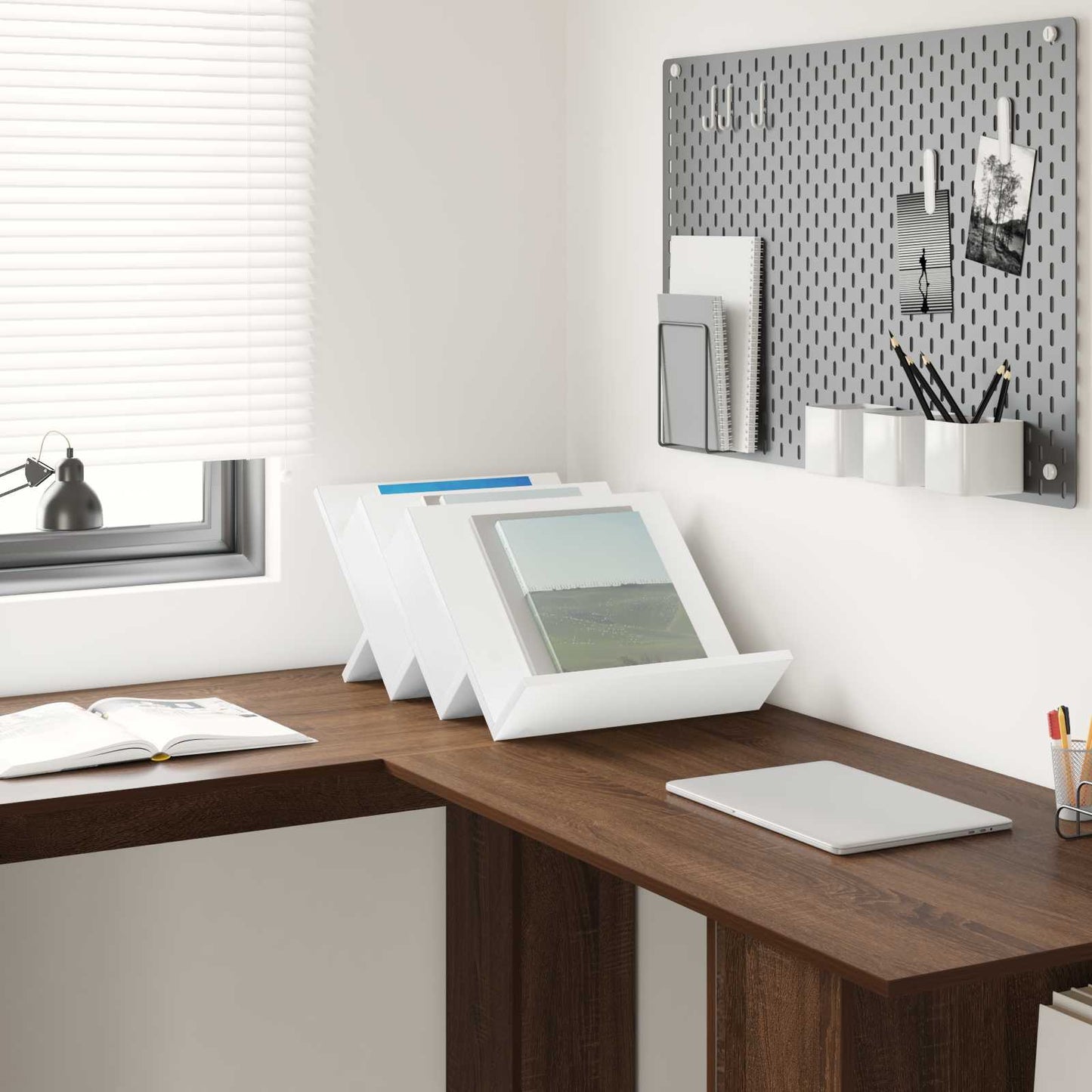 Magazine Rack White 53 x 40 x 28.5 cm Engineered Wood
