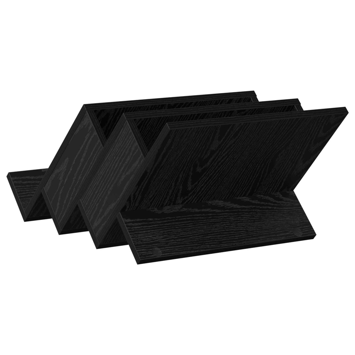 Magazine Rack Black Oak 53 x 40 x 28.5 cm Engineered Wood