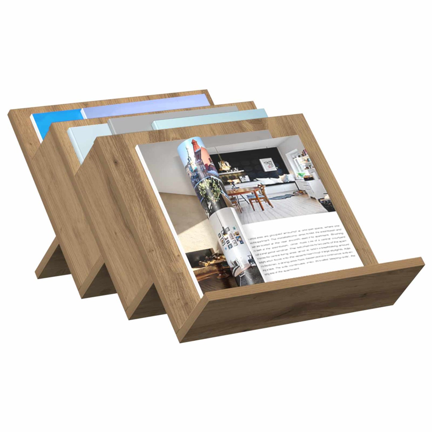 Magazine Rack Artisan Oak 53 x 40 x 28.5 cm Engineered Wood