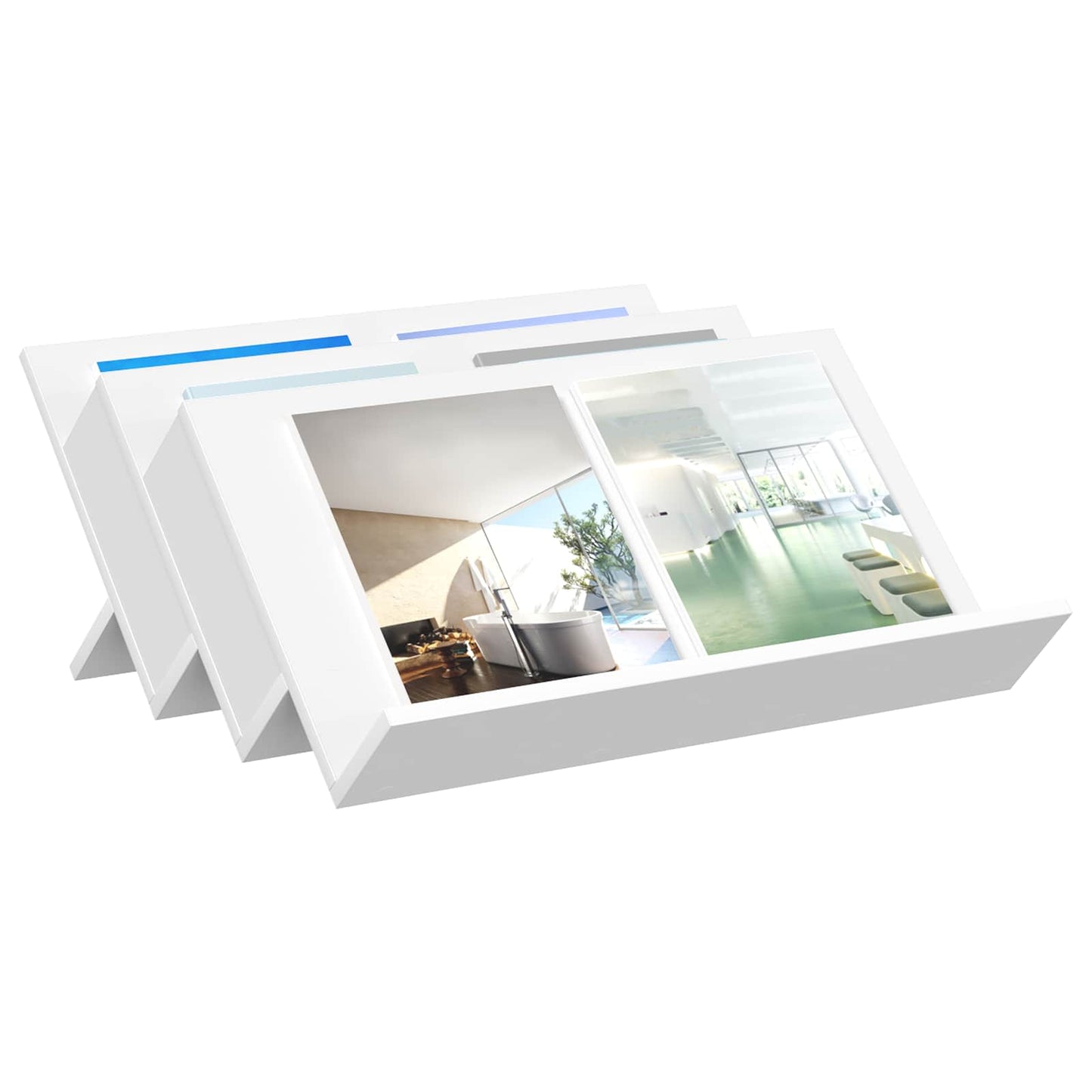 Magazine Rack White 65 x 53 x 28.5 cm Engineered Wood