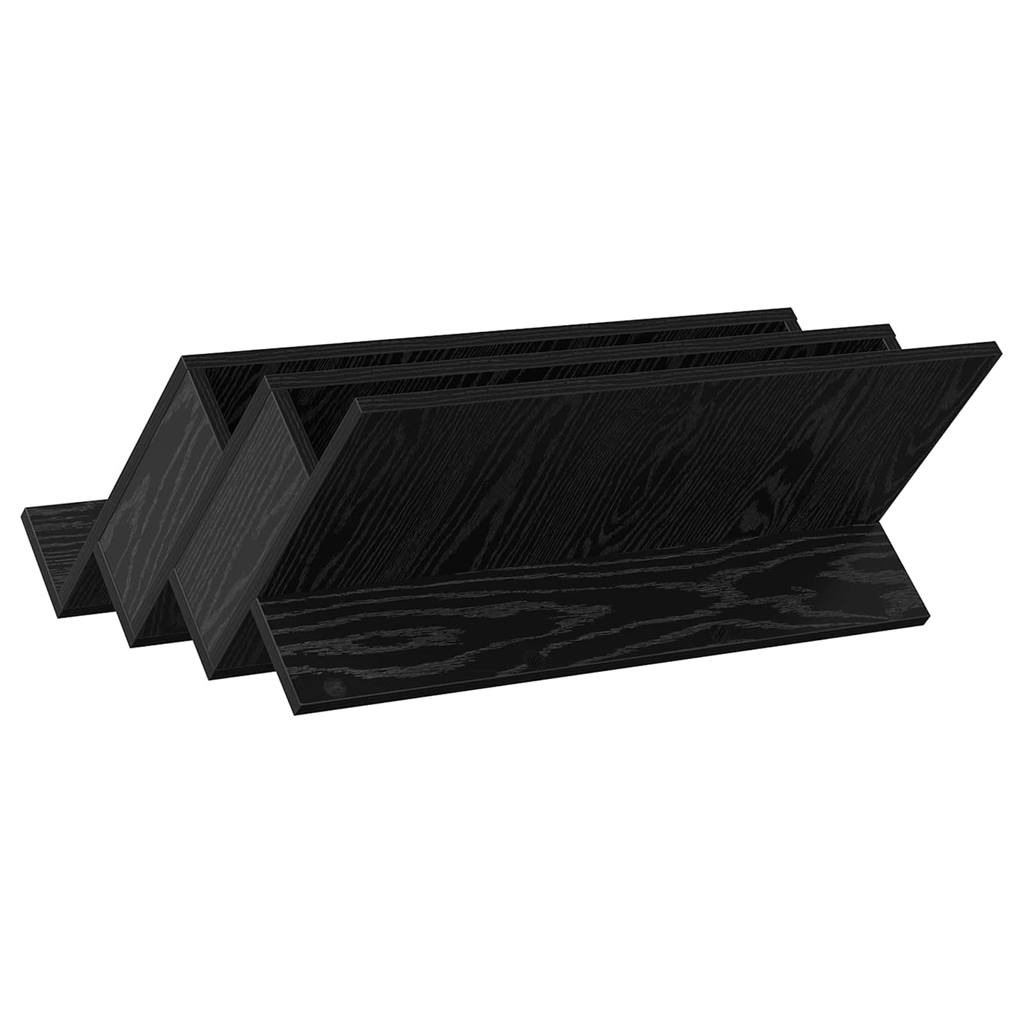 Magazine Rack Black Oak 65 x 53 x 28.5 cm Engineered Wood
